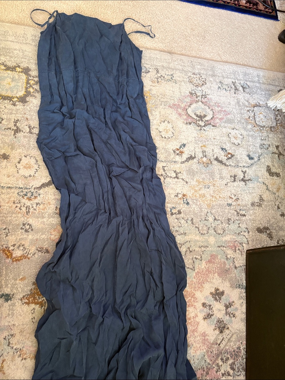 Express Navy Blue Spaghetti-Strap Maxi Dress